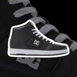 (NWOT) DC Shoes® Manteca 4 Hi Women's High Top Shoes - Black / Silver - Size 7